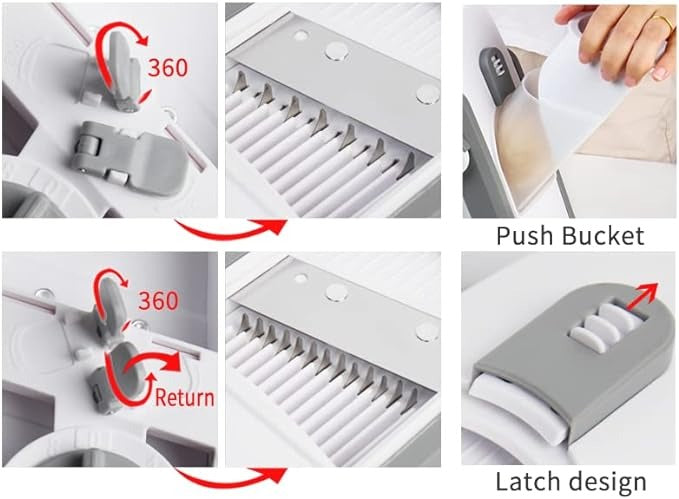 All in 1 Multi-Purpose Mandoline Slicer, Chopper